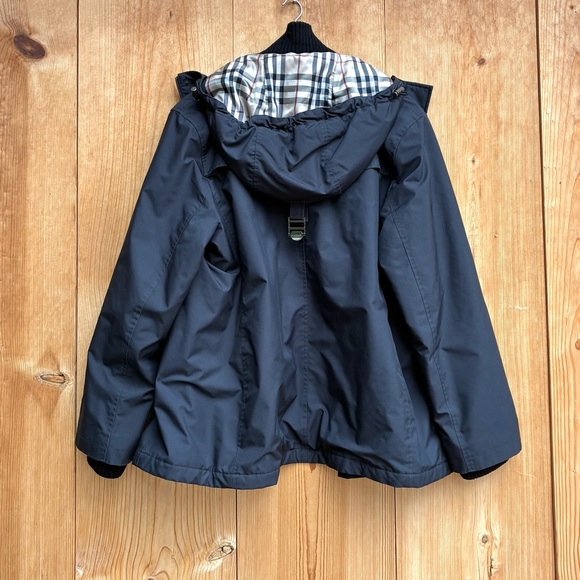 Burberry Black Hooded Jacket Women’s Sz Large - Picture 11 of 11
